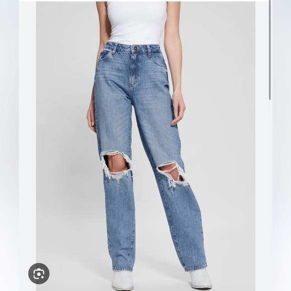 NWT | GUESS High Rise Straight Jeans - Picture 1 of 6